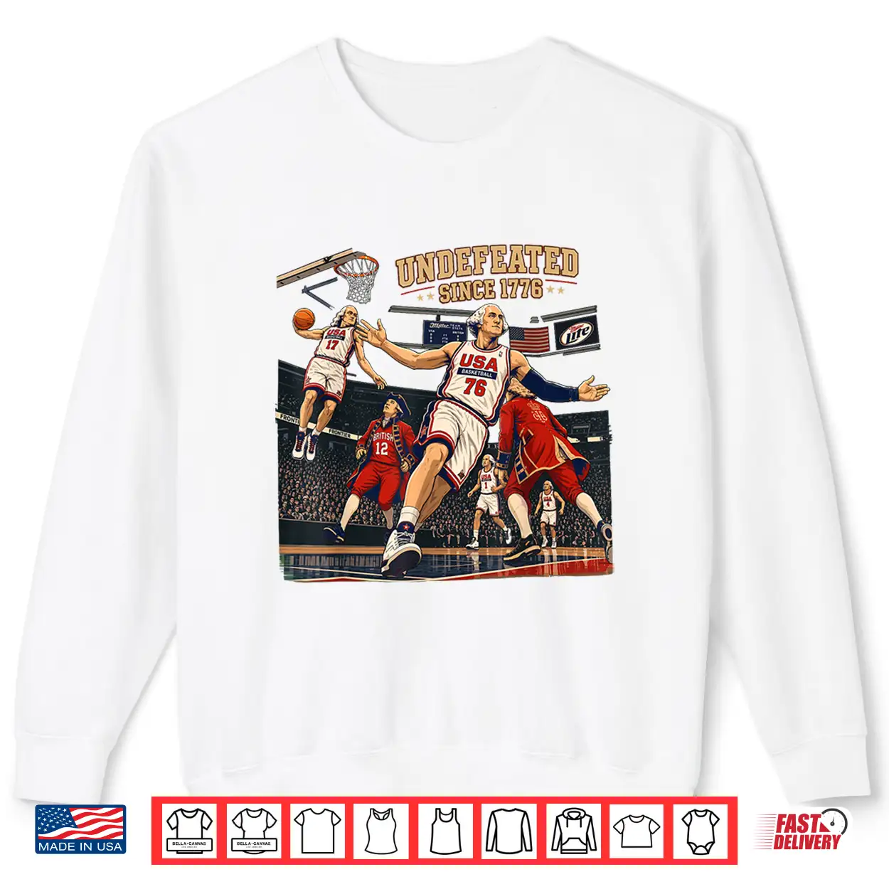 Undefeated Since 1776 Basketball Fouding Father 4Th Of July Shirt Undefeated Since 1776 Basketball Fouding Father 4Th Of July Shirt