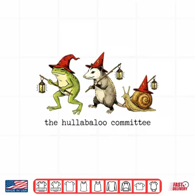 The Hullabaloo Committee Frog Opossum Snail Wizard Title Shirt 4 Design The Hullabaloo Committee Frog Opossum Snail Wizard Title Shirt 1