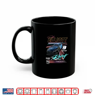 Mug Hendrick Motorsports Chase Elliott Racing Car Retro Long Sleeve Shirt