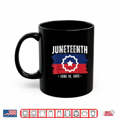 Mug Red White Blue Juneteenth 1865 Meaning Black History Freedom Shirt