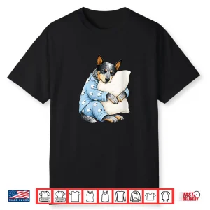Women’S Blue Heeler Sleeping In Cute Pajamas Sleep Dog V Neck Shirt