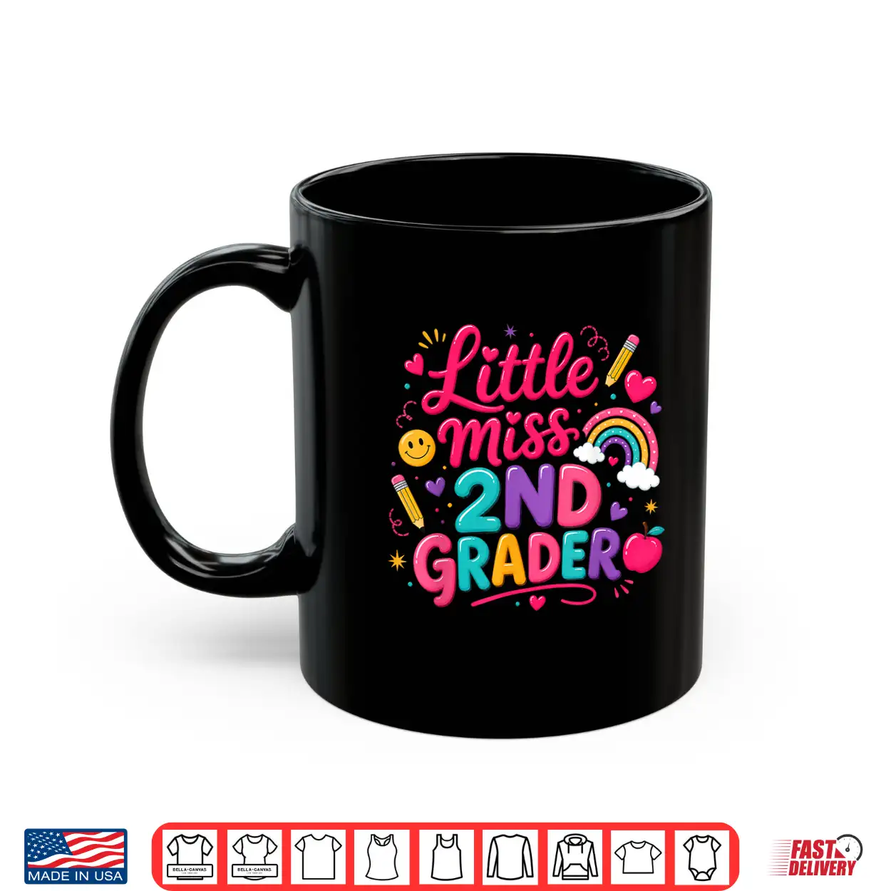 Back To School Little Miss 2Nd Grader Rainbow Girl Shirt Back To School Little Miss 2Nd Grader Rainbow Girl Shirt