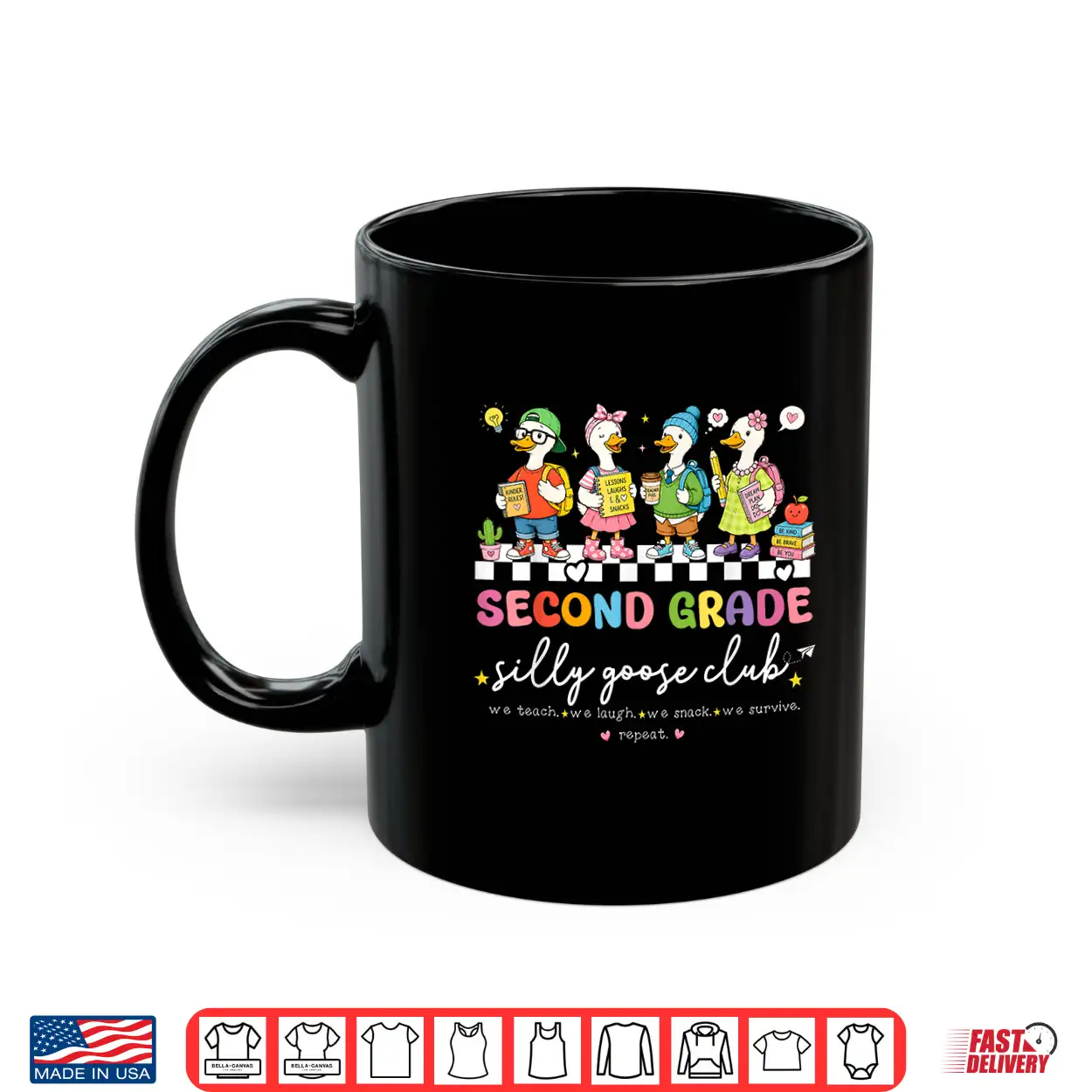 Back To School Second 2Nd Grade Silly Goose Club Teacher Kid Shirt Back To School Second 2Nd Grade Silly Goose Club Teacher Kid Shirt