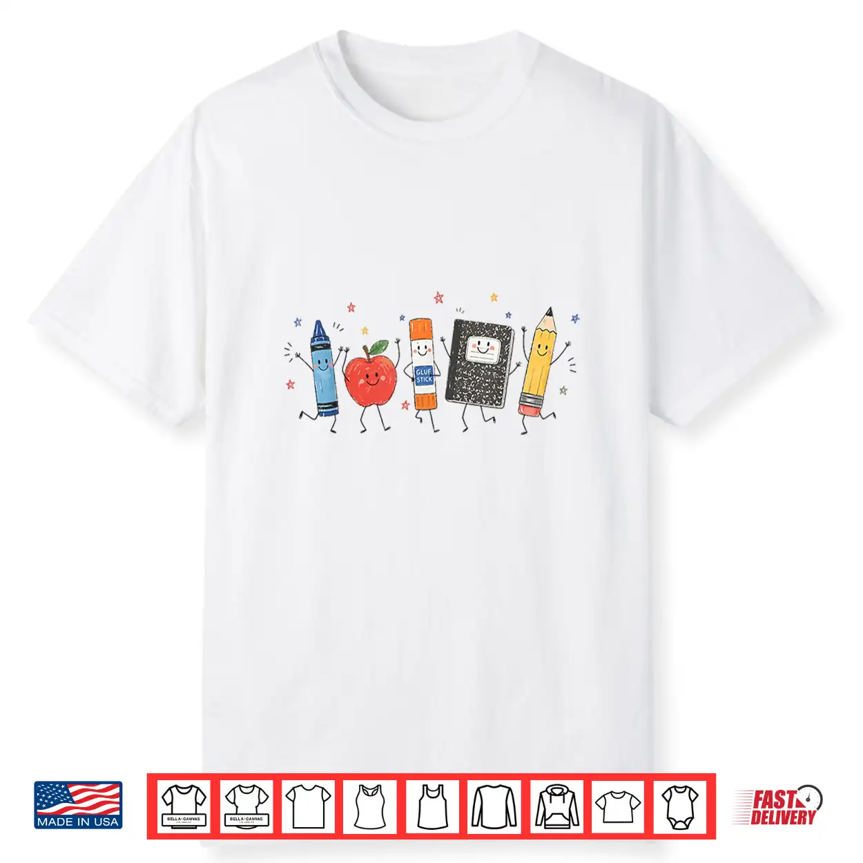 Cute Apple Pencil Notebook Back To School Student Teacher Shirt Cute Apple Pencil Notebook Back To School Student Teacher Shirt