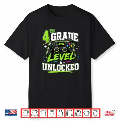 First Day Of 4Th Grade Boys Gaming Back To School 4Th Grade Shirt