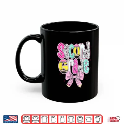 Mug Cute Preppy 2nd Grade Coquette First Day of School Kids Girl Shirt