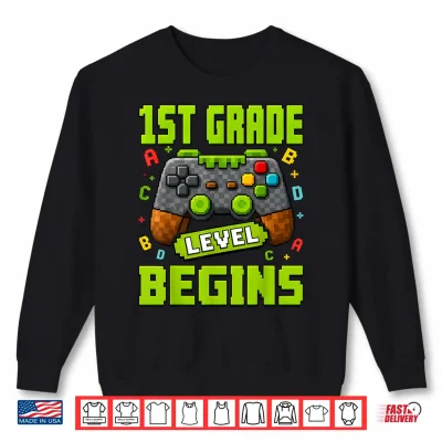 Sweatshirt Gamer 1st Garde Back to School First Day of First Grade Boys Shirt