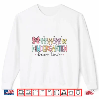 Sweatshirt Groovy Kindergarten Dream Team Coquette Back to School Kids Shirt