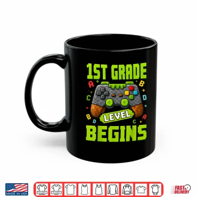 Mug Gamer 1st Garde Back to School First Day of First Grade Boys Shirt
