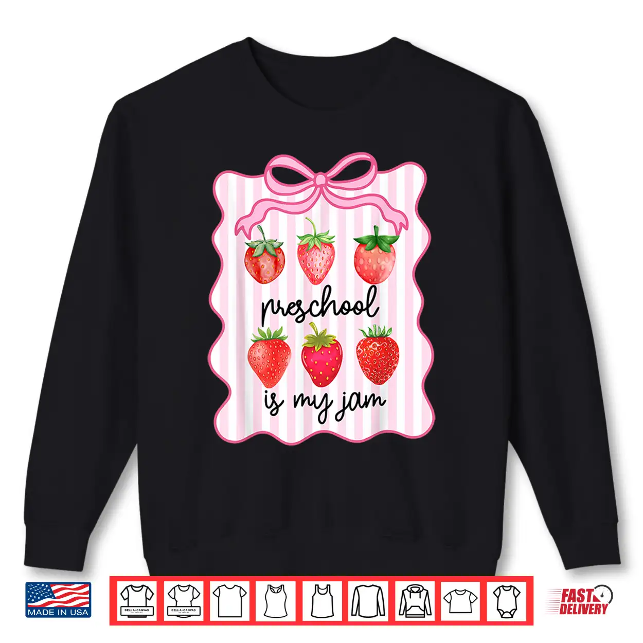 Preschool Is My Jam Bow Strawberry First Day Of School Shirt Preschool Is My Jam Bow Strawberry First Day Of School Shirt