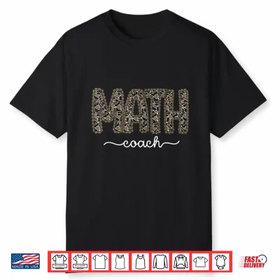 Retro Camo Math Coach Math Teacher Stem Stems Back To School Shirt