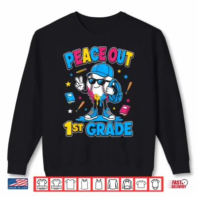 1St Grade Back To School Boys Baseball Ice Cream Drip Shirt 2 Sweatshirt 1st Grade Back to School Boys Baseball Ice Cream Drip Shirt