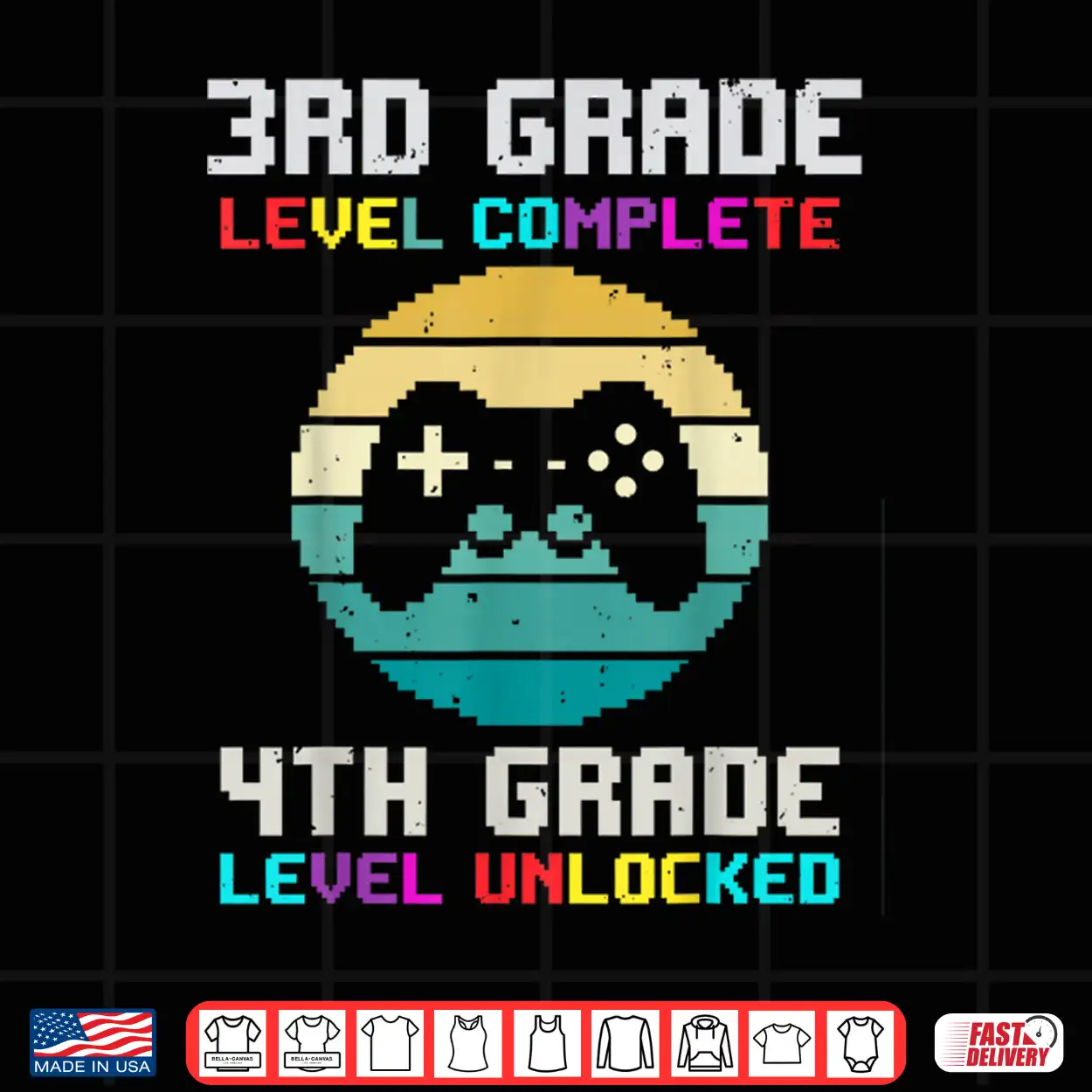 3Rd Grade Level Complete 4Th Unlocked Back School Video Game Shirt 3Rd Grade Level Complete 4Th Unlocked Back School Video Game Shirt