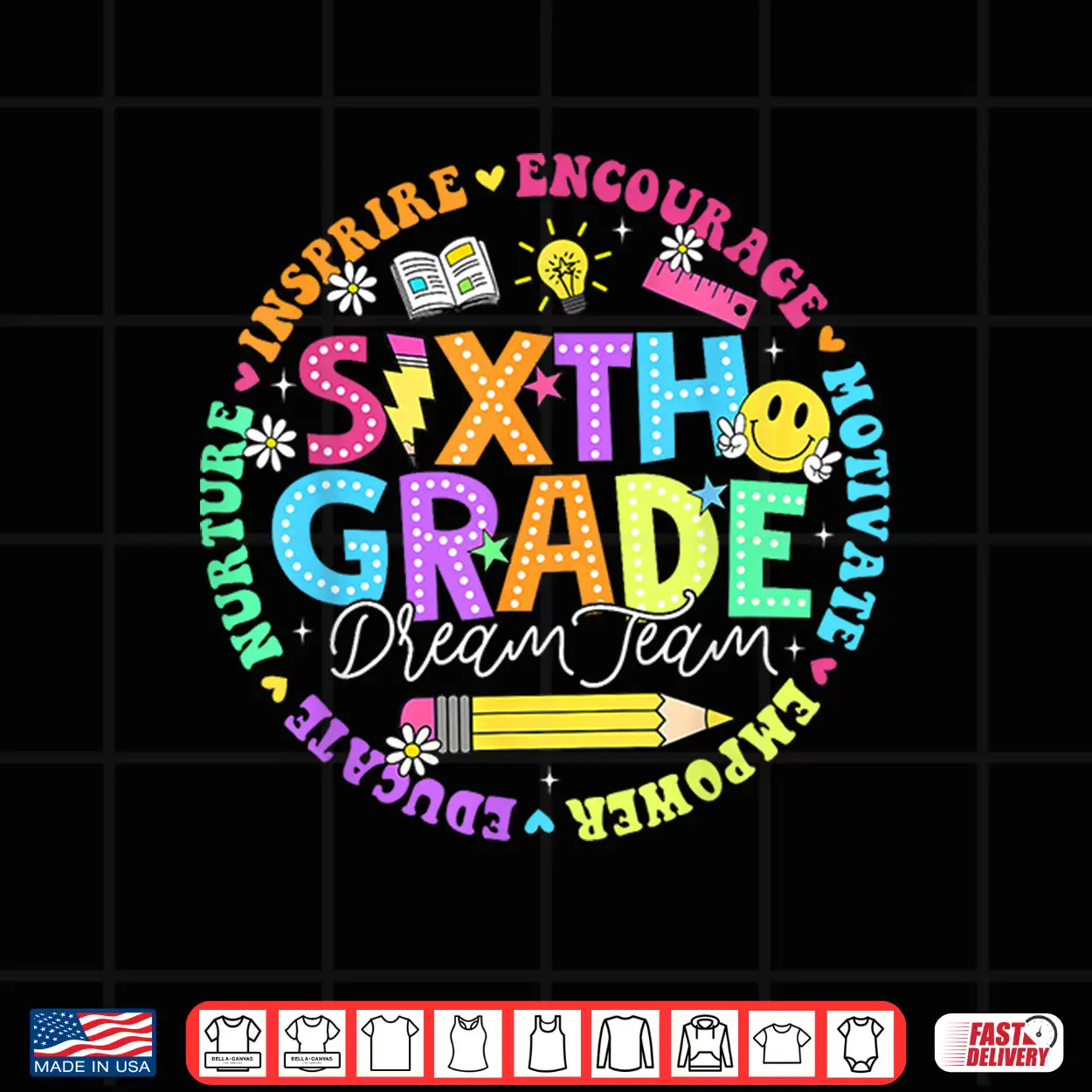 Back To School Sixth Grade Dream Team Teacher Kids Shirt Back To School Sixth Grade Dream Team Teacher Kids Shirt