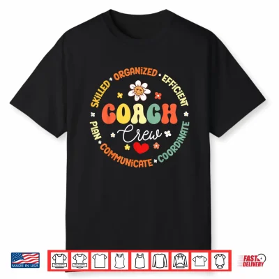 Groovy Instructional Coach Crew Back To School Group Shirt