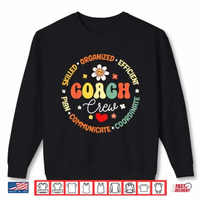 Sweatshirt Groovy Instructional Coach Crew Back to School Group Shirt