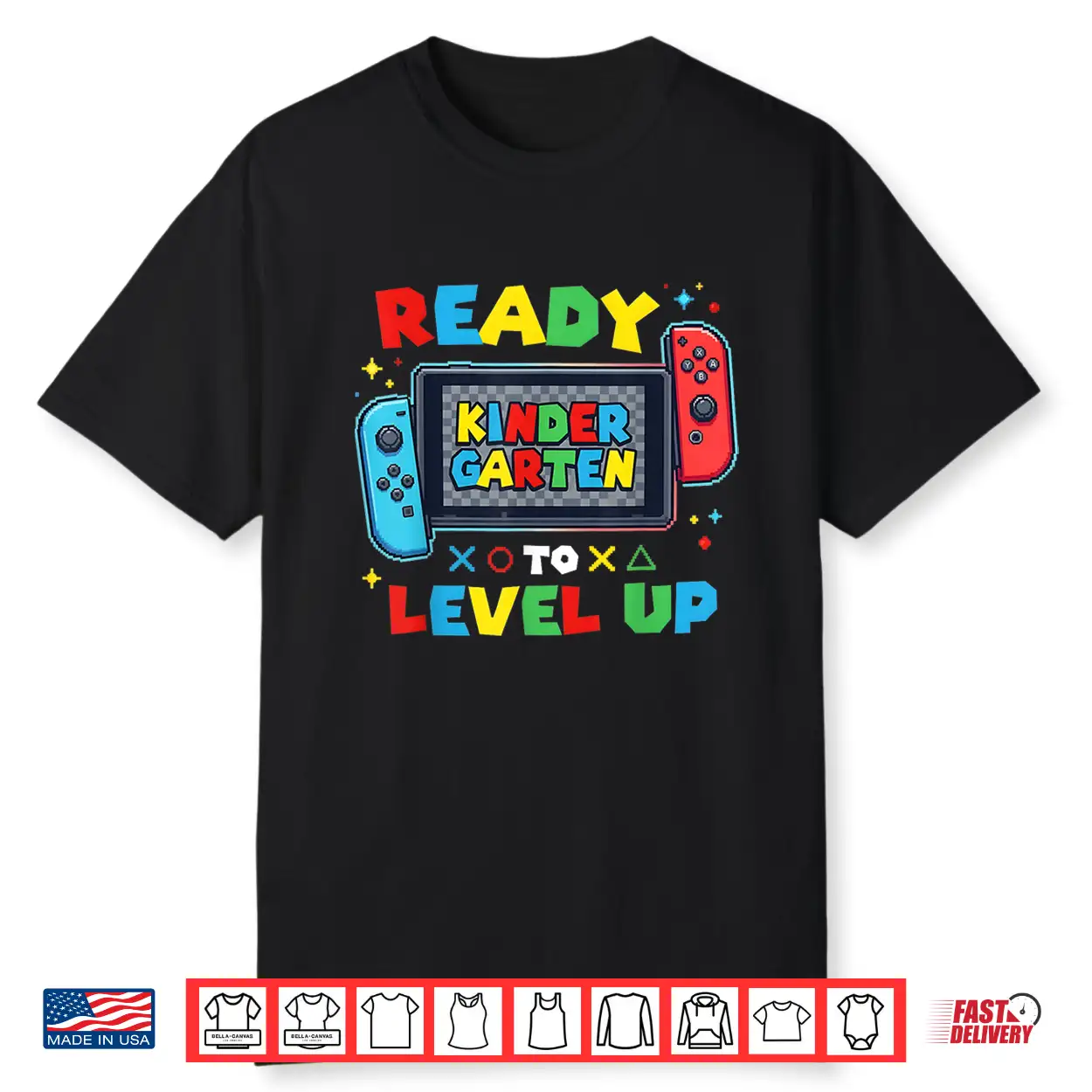 Ready To Level Up Gamer Kindergarten Boys Back To School Shirt Ready To Level Up Gamer Kindergarten Boys Back To School Shirt