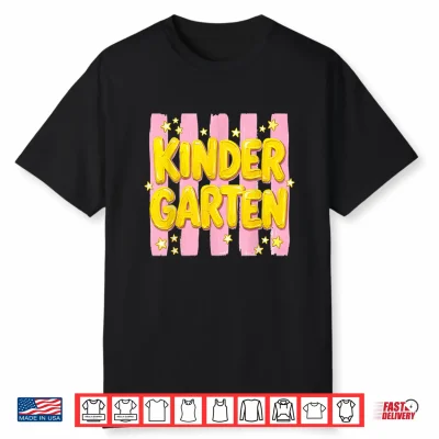 Striped Kindergarten Teacher Student First Day Of School Kid Shirt