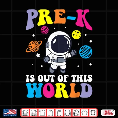 Design Pre K Student Teacher Astronaut Space Back to School Journey Shirt