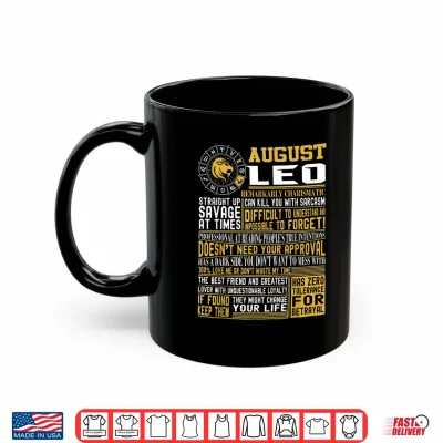 Mug Best Born In August Leo Zodiac Sign Shirts Shirt