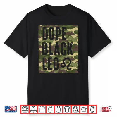 Dope Black Culture Leo African American Camo Zodiac Shirt