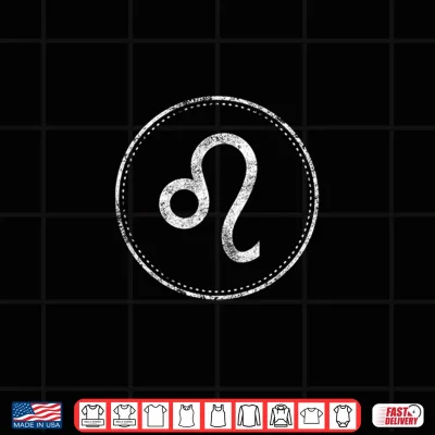 Design Leo Leon Round Zodiac Sign Astrology Dark Color Shirt