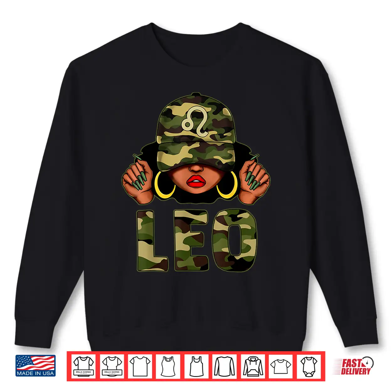 Leo Queen Black Culture With Cap Camo Afro Zodiac Shirt Leo Queen Black Culture With Cap Camo Afro Zodiac Shirt