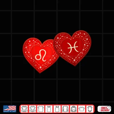 Design Leo Pisces Zodiac Shirt Valentines Day Zodiac Romance Mystic Shirt