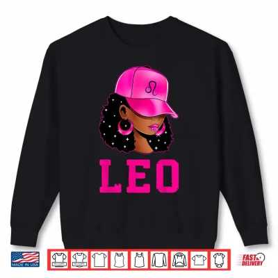 Sweatshirt Leo Queen Sassy Black Culture Afro Zodiac Sign Shirt