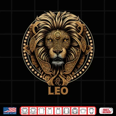 Design Leo Zodiac Astrology Symbol Lion Constellation Shirt