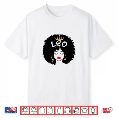 Leo Zodiac Sign African Hair Style Queen Afro Astrology Shirt
