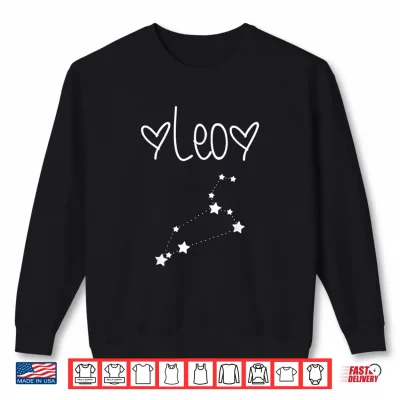 Sweatshirt Leo Zodiac Sign Horoscope Astrology July August Birthday Shirt