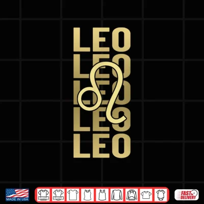 Design Leo Zodiac Sign Leo Horoscope Birthday Shirt