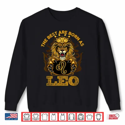 Sweatshirt Lion Graphic Art July August Birthday Design Leo Zodiac Sign Shirt