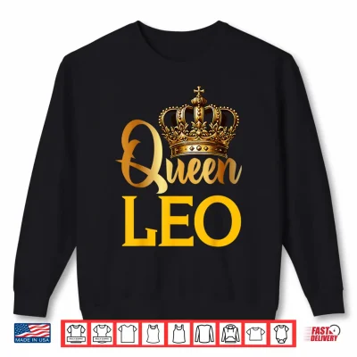 Sweatshirt Queen Leo Lion Zodiac Sign Crown Shirt