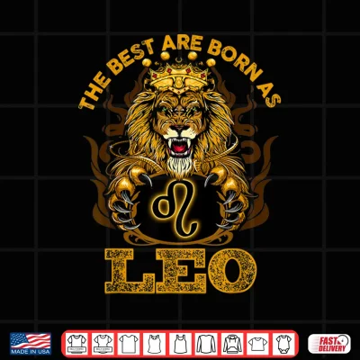 Design Lion Graphic Art July August Birthday Design Leo Zodiac Sign Shirt
