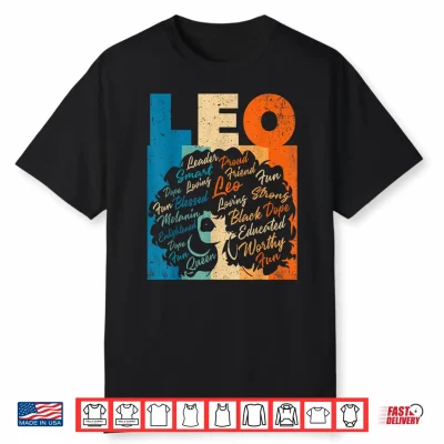 African American Women Zodiac Birthday Leo Girl Shirt