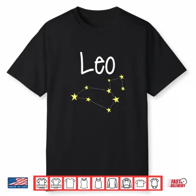Kids Leo Zodiac Sign Constellation July August Boys Girls Toddler Shirt