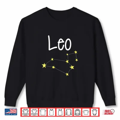 Sweatshirt Kids Leo Zodiac Sign Constellation July August Boys Girls Toddler Shirt