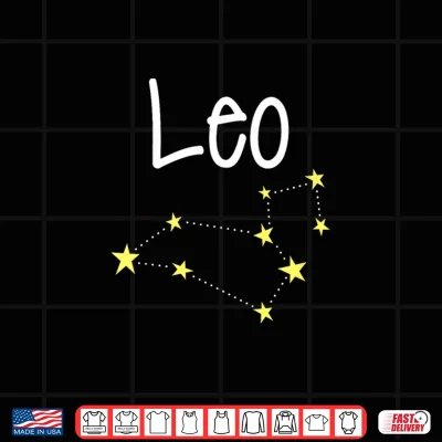 Design Kids Leo Zodiac Sign Constellation July August Boys Girls Toddler Shirt