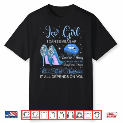 Leo Girl Zodiac Birthday Party Women Girls Horoscope Shirt