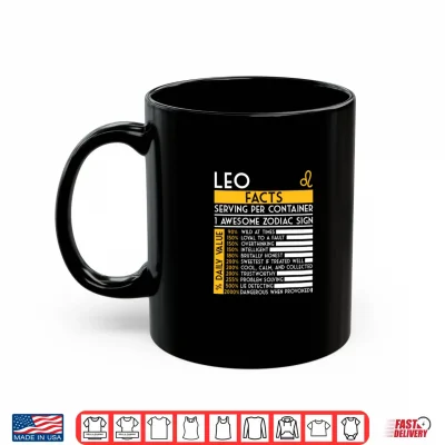 Mug Leo Facts Zodiac Horoscope Funny Astrology Star Sign Shirt