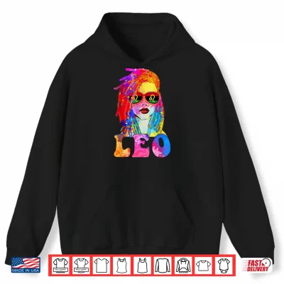 Hoodie Leo Locd Woman Black Queen Art Zodiac Birthday Shirt