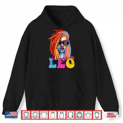 Hoodie Leo Queen African American Locd Women Zodiac Sign Shirt