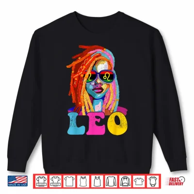 Sweatshirt Leo Queen African American Locd Women Zodiac Sign Shirt