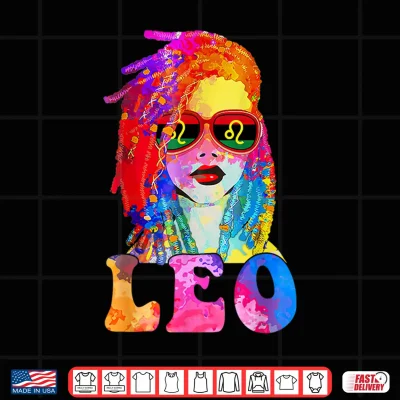 Design Leo Locd Woman Black Queen Art Zodiac Birthday Shirt