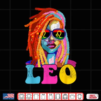 Design Leo Queen African American Locd Women Zodiac Sign Shirt