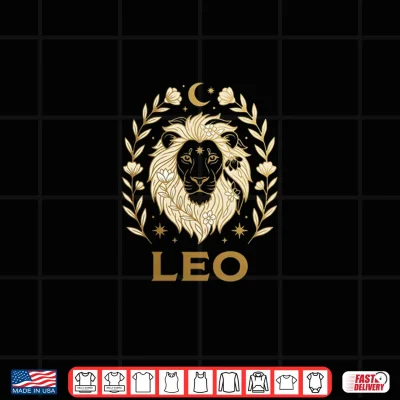 Design Leo Zodiac Boho Celestial Moon Floral Art Shirt