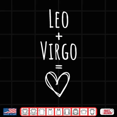Design Leo and Virgo Couple Matching Zodiac Sign Shirt