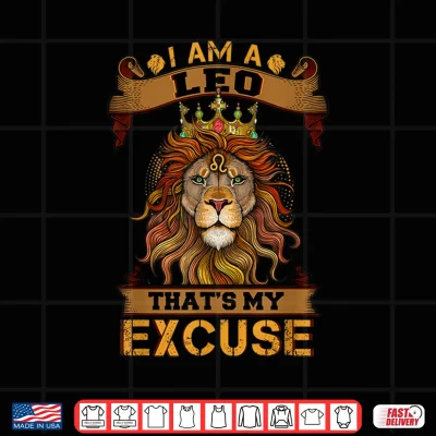 Design Lion graphic art July August Birthday Gifts Leo Zodiac sign Shirt